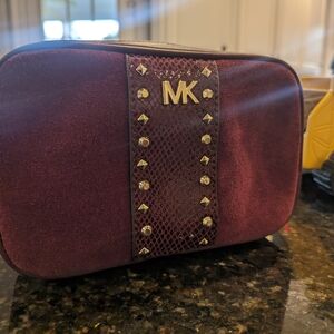 Michael Kors Burgundy Studded FANNY Bag